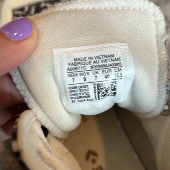 Converse Hi Lugged Winter 2.0 Jacquard Sand Dune Unisex Sneaker 7 men 9 women - Picture 10 of 10